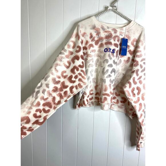 O.T.S OneTeaspoon Commuter Crop Sweater - Pink Animal Size XXL NWT - Picture 4 of 9